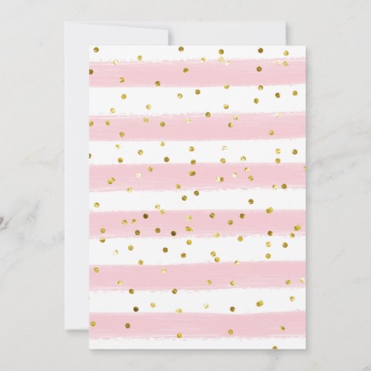 We zijn dolblij Roze babyshower uitnodiging (Achterkant)