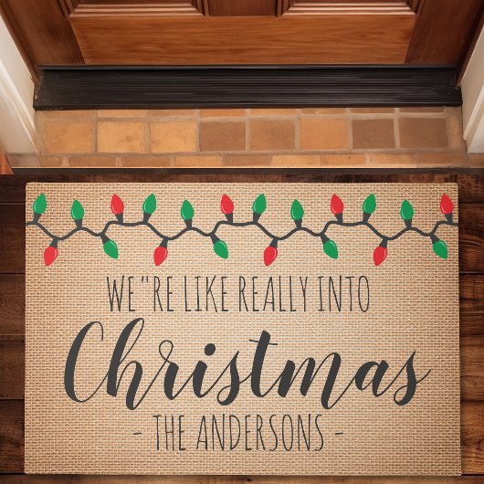 We zijn echt dol op Kerstmis Leuk Deurmat
