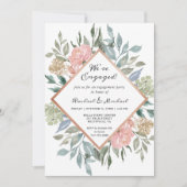 We zijn een Bonde Rustic Floral Lijst Engagement P Kaart (Voorkant)