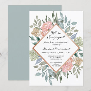 We zijn een Bonde Rustic Floral Lijst Engagement P Kaart