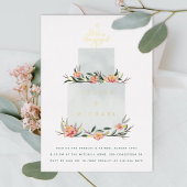 We zijn een 'Engaged Cake Engagement Party' Folie Uitnodiging