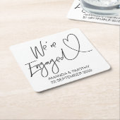 We zijn een Engaged Engagement Party Onderzetters (Schuin)