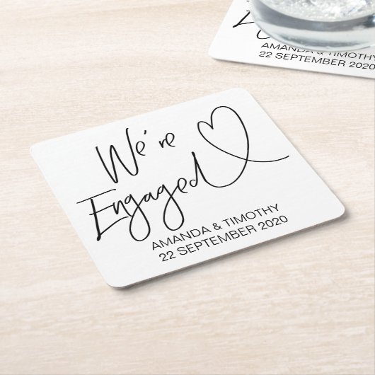 We zijn een Engaged Engagement Party Onderzetters (Schuin)