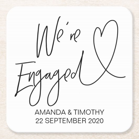 We zijn een Engaged Engagement Party Onderzetters (Voorkant)
