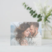 We zijn een 'Engaged Modern Foto Engagement Party' Briefkaart (Staand voorkant)