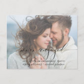 We zijn een 'Engaged Modern Foto Engagement Party' Briefkaart (Voorkant)