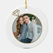 We zijn een foto met kerstcadeautjes. keramisch ornament (Achterkant)