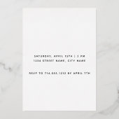 We zijn een foto van een moderne servicepartij folie uitnodiging (Achterkant)