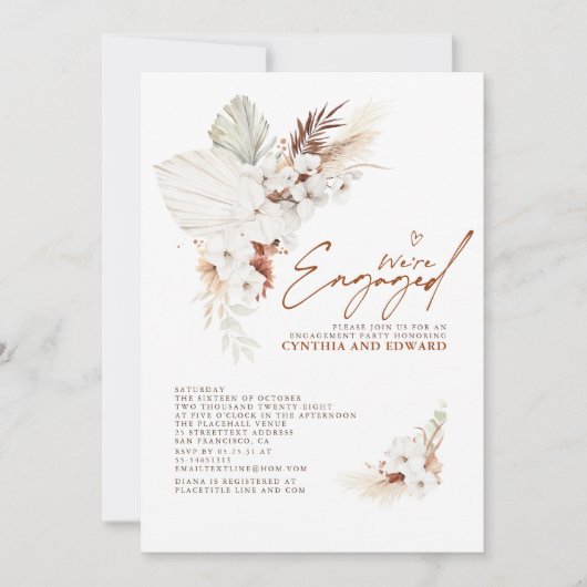 We zijn een foto van Terracotta Engagement Party Kaart (Voorkant)