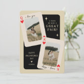 We Zijn Een Geweldig Koppel Koning/Vrouw Foto Vale Feestdagenkaart (Staand voorkant)