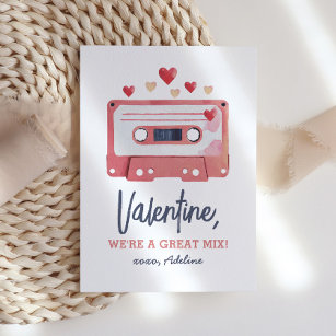 We zijn een geweldige Mix Cassettebandje Valentijn Notitiekaartje