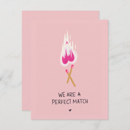 We zijn een perfecte match feestdagenkaart (Voorkant / Achterkant)