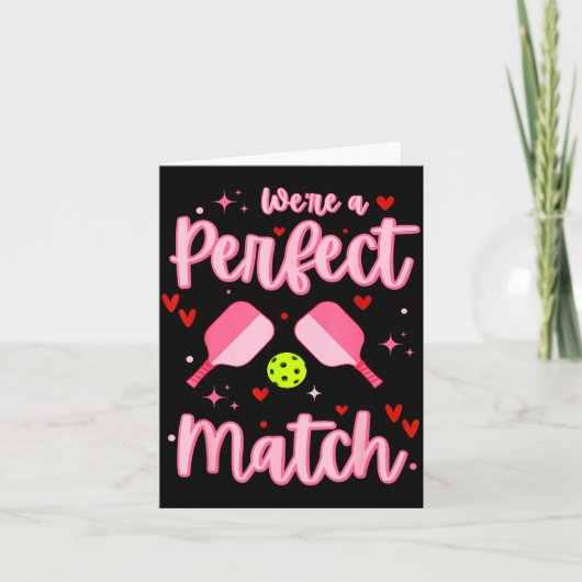 We zijn een perfecte match Grappige Ckleball Valen Kaart (Voorkant)