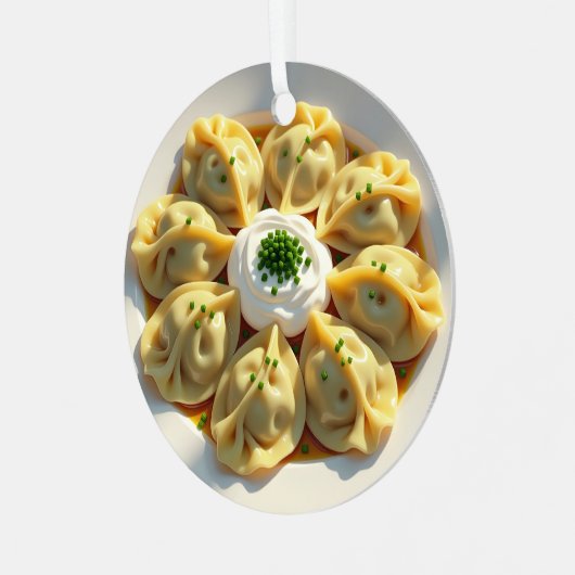 We zijn een perfecte Pierogi! Grappige kerst Metalen Ornament (Voorkant links)