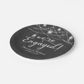 We zijn een Rustic Chalk Engagement Party Papieren Bordje (Gekanteld)