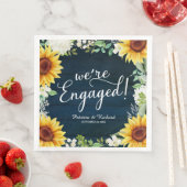 We zijn een Rustic Sunflower Engagement Party Servet (Insitu)