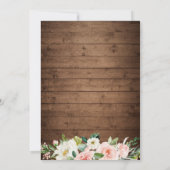 We zijn een Rustic Wood Blush Floral Verloving Aankondiging (Achterkant)