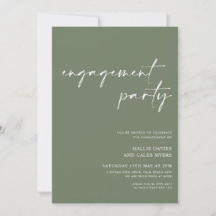 We zijn een Sage Green Engagement Party Invitati Kaart