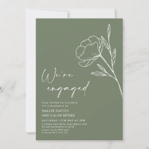 We zijn een Sage Green Engagement Party Kaart