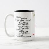 We zijn een team, bruiloft Jubileum Gift, bruiloft Tweekleurige Koffiemok (Links)