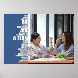 WE ZIJN EEN TEAM Inspirerende wanddecoratie voor k Poster