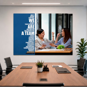 WE ZIJN EEN TEAM Inspirerende wanddecoratie voor k Poster