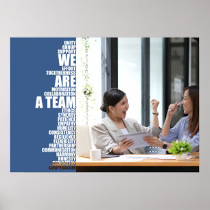 WE ZIJN EEN TEAM Inspirerende wanddecoratie voor k Poster
