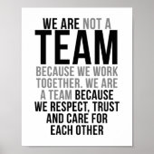 We zijn een team omdat we respect, vertrouwen en z poster (Voorkant)