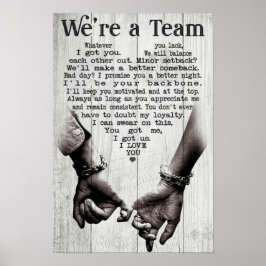 We zijn een team, wat je ook mist poster