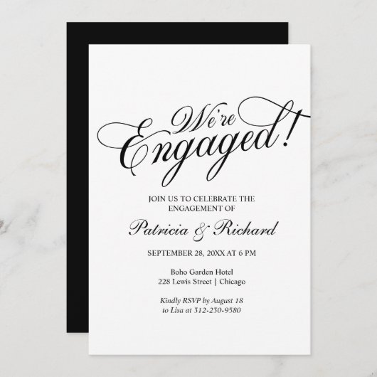 We zijn een uitnodiging van de Engaged Party (Voorkant / Achterkant)