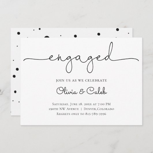 We zijn een uitnodiging van de Engaged Party (Voorkant / Achterkant)