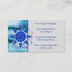 We zijn één volk visitekaartje