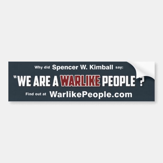 We zijn een Warlike Mensen Bumpersticker (Voorkant)