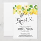 We zijn een zomerfeest voor de Lemon Engagement Pa Kaart (Voorkant / Achterkant)