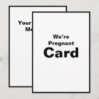 We zijn een Zwangere Baby Baby Baby Baby Boy Card