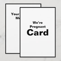 We zijn een Zwangere Baby Baby Baby Baby Boy Card
