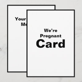 We zijn een Zwangere Baby Baby Baby Baby Boy Card Kaart