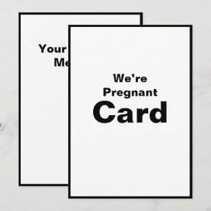 We zijn een Zwangere Baby Baby Baby Baby Boy Card Kaart