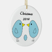 "We zijn Eggspecting!" kerstversiering Keramisch Ornament (Rechts)