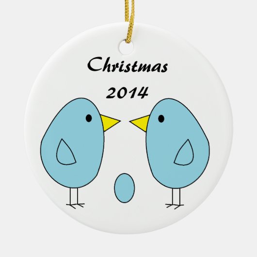 "We zijn Eggspecting!" kerstversiering Keramisch Ornament (Voorkant)