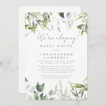 We zijn Eloping Silver Greenery Herfst Receptie