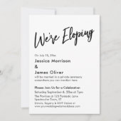 We zijn Eloping Typography, Minimal Handwriting Kaart (Voorkant)