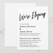 We zijn Eloping Typography, Minimal Handwriting Kaart (Voorkant / Achterkant)