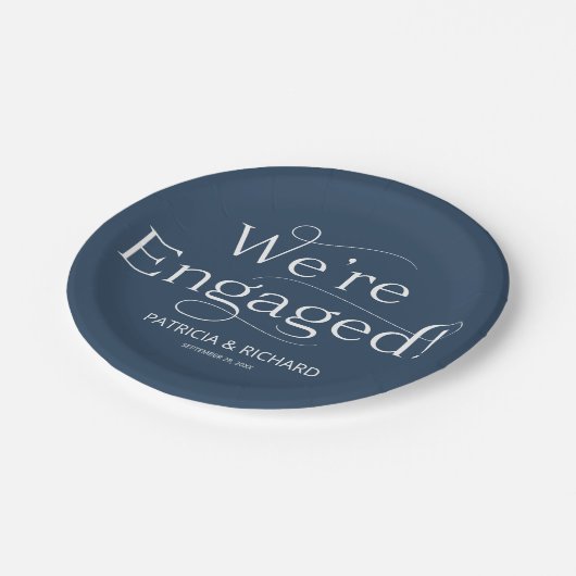 We zijn Engaged Enterprise Blue Papieren Bordje (Gekanteld)