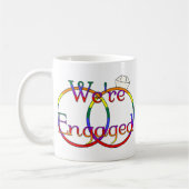 We zijn 'Engaged Rainbow Wedding Rings' Koffiemok (Links)