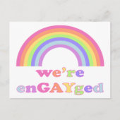 We zijn enGAYged - LGBT / Gay Pride Rainbow Briefkaart (Voorkant)