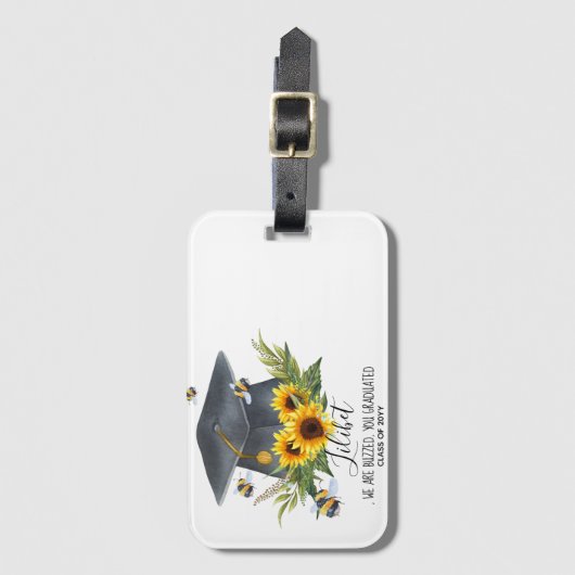 We zijn ENTUSIAST! AFSTUDEER Cadeau Persoonlijke B Bagagelabel (Voorkant (verticaal))