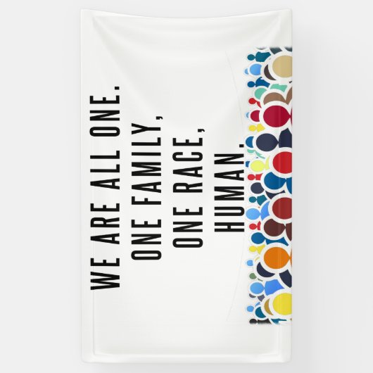 We zijn er allemaal één. spandoek (Verticaal)