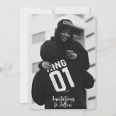 We zijn erbij betrokken|Modern Two Photos Elegant Aankondiging (Achterkant)