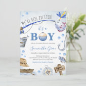 We zijn erg opgewonden Het is een Boy Baby shower Kaart (Staand voorkant)